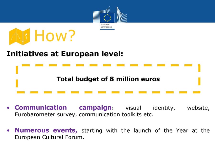 EU budget for the European Cultural Heritage Year 2018