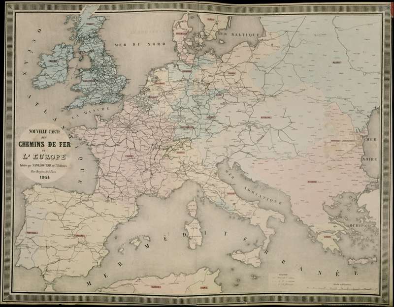 European railways, 1864